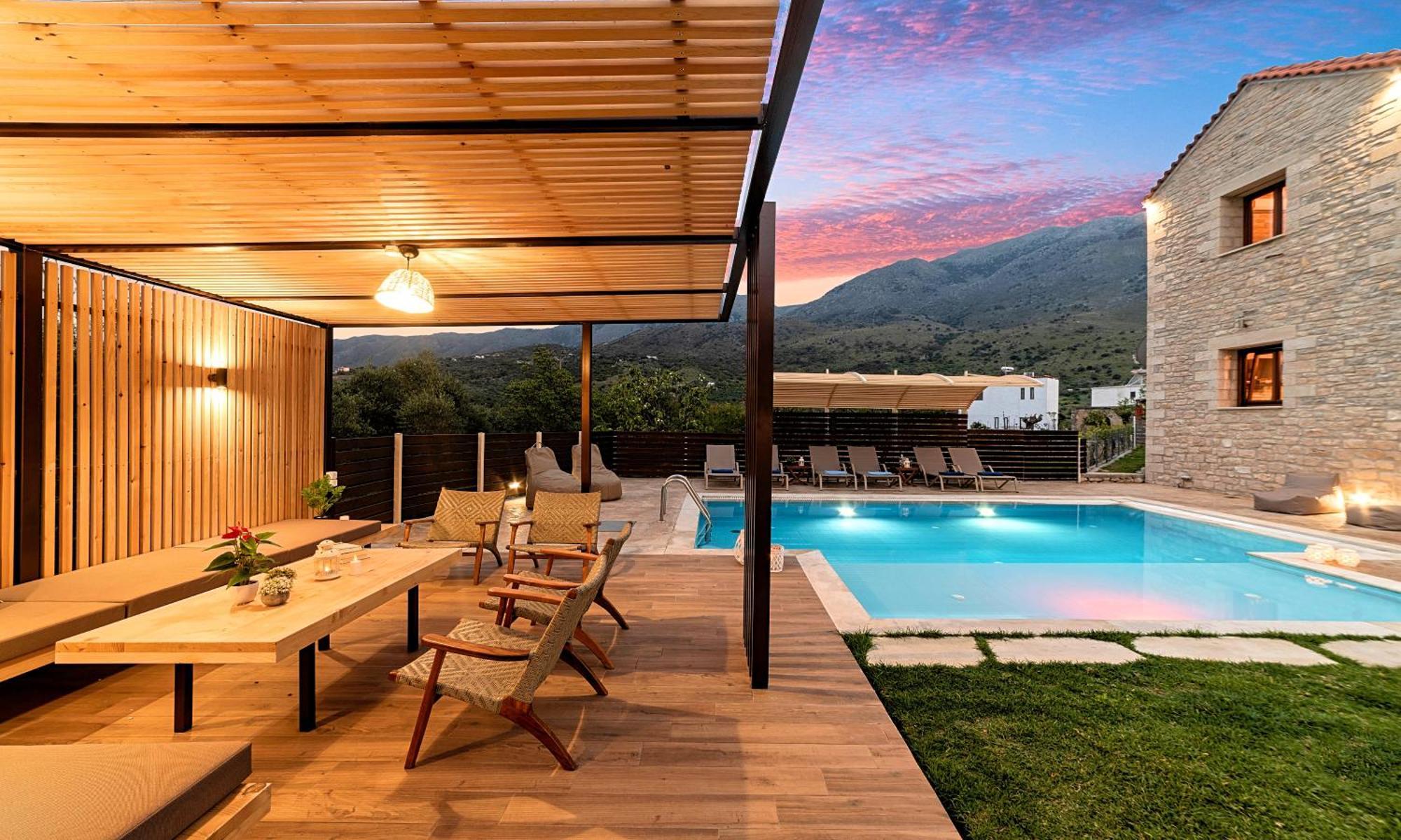 Cretan Sunrise Villa Heated Pool Dhimitroulianá Eksteriør bilde