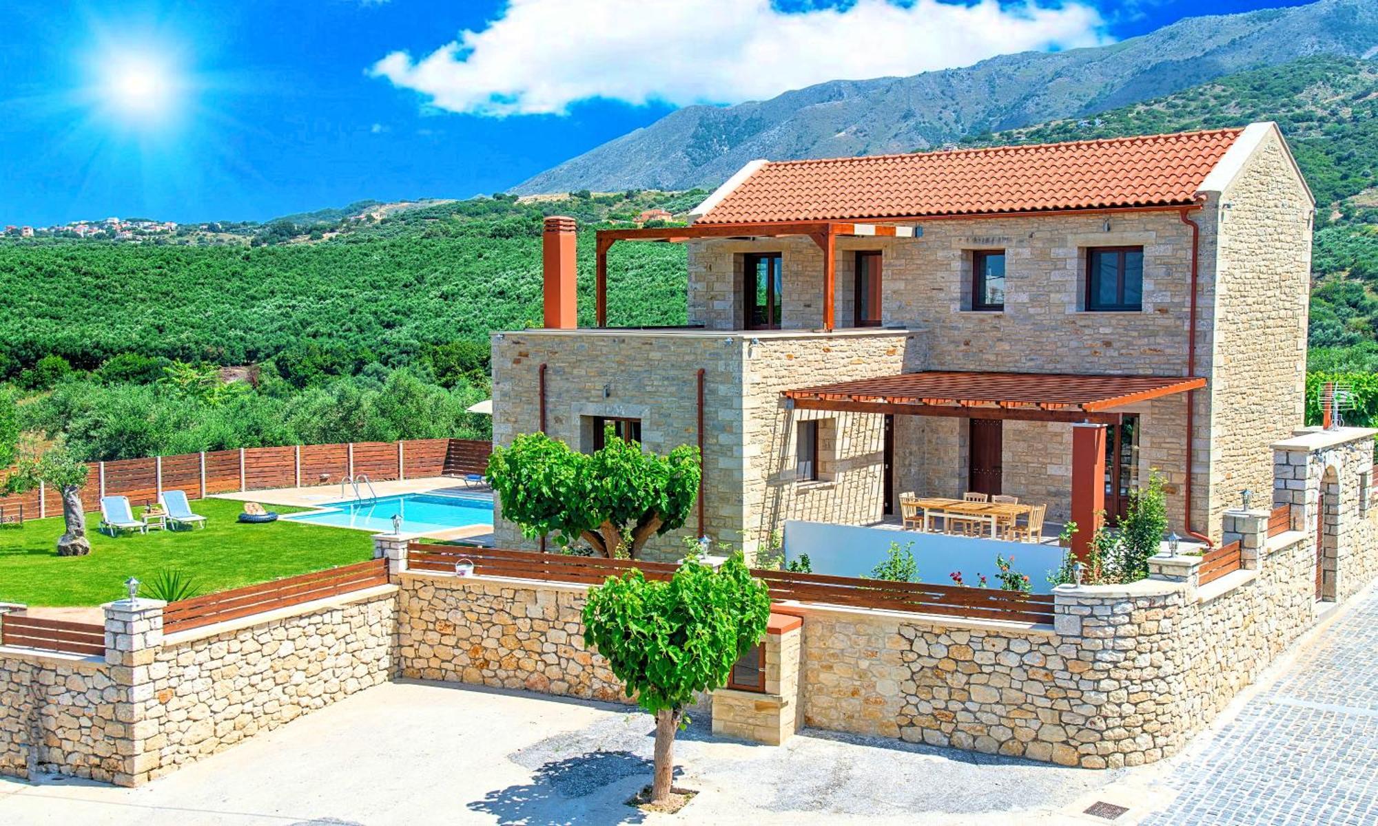 Cretan Sunrise Villa Heated Pool Dhimitroulianá Eksteriør bilde